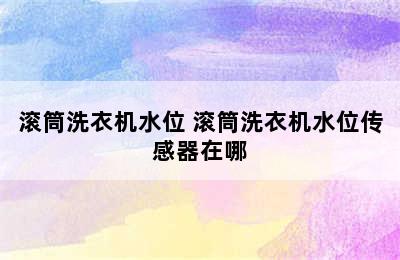 滚筒洗衣机水位 滚筒洗衣机水位传感器在哪